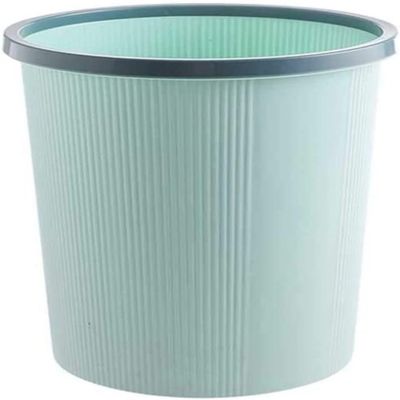 DYKKLKQ Trash Can Garbage Bin Round Trash Can Wastebasket, Garbage Container Bin for Bathrooms, Powder Rooms, Kitchens, Home Offices Waste Bins Recycling Bins (Color : Pink) (Li, Light blue