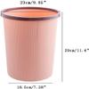 DYKKLKQ Trash Can Garbage Bin Round Trash Can Wastebasket, Garbage Container Bin for Bathrooms, Powder Rooms, Kitchens, Home Offices Waste Bins Recycling Bins (Color : Pink) (Li, Light blue view 2