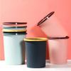 DYKKLKQ Trash Can Garbage Bin Round Trash Can Wastebasket, Garbage Container Bin for Bathrooms, Powder Rooms, Kitchens, Home Offices Waste Bins Recycling Bins (Color : Pink) (Li, Light blue view 3
