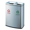 DAMEINV Commercial Square Waste Container Metal Trash Can with Liner Indoor Trash Cans Stainless Steel Garbage Bin for Residential Commercial Use (Silver 78X33X58CM) view 1