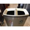 DAMEINV Commercial Square Waste Container Metal Trash Can with Liner Indoor Trash Cans Stainless Steel Garbage Bin for Residential Commercial Use (Silver 78X33X58CM) view 2