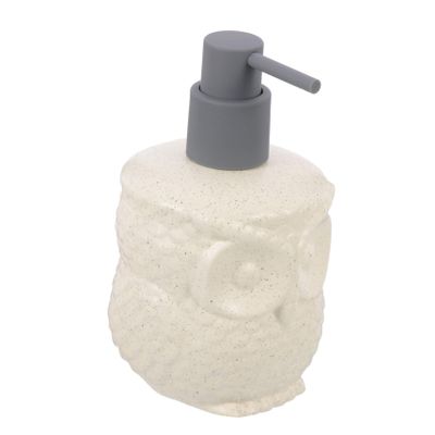 Ciieeo Cartoon Owl Ceramic Soap Dispenser Pump Bottle Refillable Liquid Soap Dispenser for Bathroom Kitchen Office