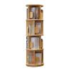 PZEOB Narrow Bookshelf Bookshelves 4-Tier Bookcase Solid Wood 360 Rotating Bookshelf Display Rack Floor Standing Book Shelf Standing Bookcase Perfect Display view 1