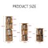 PZEOB Narrow Bookshelf Bookshelves 4-Tier Bookcase Solid Wood 360 Rotating Bookshelf Display Rack Floor Standing Book Shelf Standing Bookcase Perfect Display view 3