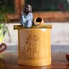 EliteBloom Bamboo Water Fountain Table Top Water Featureese Garden Ornament Zen Home Decor,B+Height 25Cm view 2