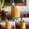 EliteBloom Bamboo Water Fountain Table Top Water Featureese Garden Ornament Zen Home Decor,B+Height 25Cm view 3
