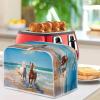 Psesaysky Horse 4 Slice Toaster Covers Dust Cover Fingerprint Kitchen Accessories Decor Durable Microwave Oven Kitchen Tool Bakeware Protector view 3