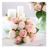 Dntum Artificial Flowers for Decoration Artificial Roses Flowers 12 Heads Arrangement Silk Bouquet Artificial Flowers Rose Bouquet for Wedding Bridal Decorations Artificial Flowers Plants view 3