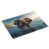 Dish Drying Mat Kitchen Microfiber Absorbent Quick Dry Pad Swimming African Elephant Drainer Rack Pad for Counter Coffee Bar 18 x 24 in view 2