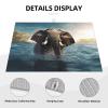 Dish Drying Mat Kitchen Microfiber Absorbent Quick Dry Pad Swimming African Elephant Drainer Rack Pad for Counter Coffee Bar 18 x 24 in view 4