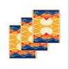 Abstract Mountain Light Dish Towels Waffle Kitchen Towels Set, Absorbent Quick Drying Towel Cleaning Hand Painting Yellow Sun Hand Towels for Bathroom 3 Pack Dish Cloths 15.7"x23.6" view 1