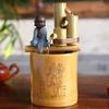 EliteBloom Home Kitchen Tabletop Fountains Bamboo Desktop Water Fountain Buddha Little Monk Indoor Feng Shui Ornaments Home Office Table Decor Waterscape Craft Gift (2) view 3