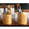 EliteBloom Home Kitchen Tabletop Fountains Bamboo Desktop Water Fountain Buddha Little Monk Indoor Feng Shui Ornaments Home Office Table Decor Waterscape Craft Gift (2) view 4