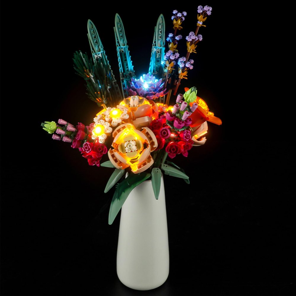 GEAMENT LED Light Kit Compatible with LEGO Flower Bouquet - Lighting Set for Icons 10280 (Model Set Not Included)