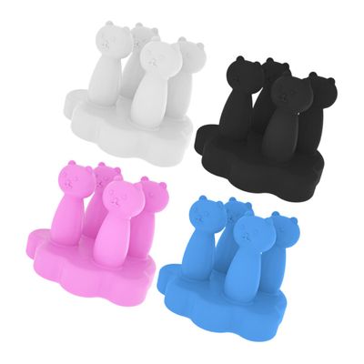 Amosfun 4pcs Bathroom Toothbrush Holders Wall Mount Suction Toothbrush Holder Rack No Punching Wall Rack