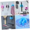 Amosfun 4pcs Bathroom Toothbrush Holders Wall Mount Suction Toothbrush Holder Rack No Punching Wall Rack view 4