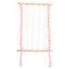 Toyvian Bohemian Macrame Hair Clips Organizer Decorative Wall Hanger for Hair Accessories Space-Saving Hairpin Storage Holder Pink for Easy Access view 1