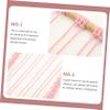 Toyvian Bohemian Macrame Hair Clips Organizer Decorative Wall Hanger for Hair Accessories Space-Saving Hairpin Storage Holder Pink for Easy Access view 3