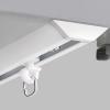 Ceiling Curtain Track Room Divider Hospital Curtain Curtain Rails Ceiling Mount, White Metal Mini Curtain Track System/Self Adhesive No Drill Room Divider Rods with Gliders Hooks, for Home Window Heav view 1