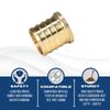25 Pcs XFITTING Barb Crimp 1 Inch Pex Plug End Cap, Brass, 23-1-5=25X view 4