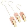 WHAMVOX 3pcs Solid Wood Hook Clip for Laundry Boot Hanger Scarves Hangers Household Clothes Clamp Versatile view 1
