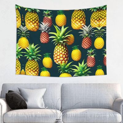 ZISHAK Tropical Fruits Pineapple Print Art Decor Tapestry,Perfect For Home Decorations,Wall Disguise,Festival Settings
