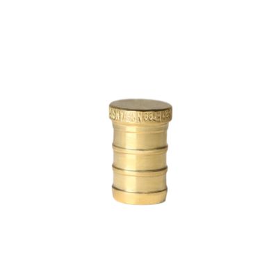 XFITTING Barb Crimp 1/2 Inch Pex Plug End Cap, Brass, 23-3-5=10X, 10 Pieces