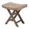 bali & pari Hayate Natural Rattan Ottoman Footstool, Kubu Grey view 1