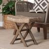 bali & pari Hayate Natural Rattan Ottoman Footstool, Kubu Grey view 2