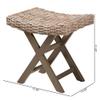 bali & pari Hayate Natural Rattan Ottoman Footstool, Kubu Grey view 3