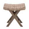 bali & pari Hayate Natural Rattan Ottoman Footstool, Kubu Grey view 4