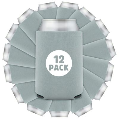 12 Pcs Bulk Blank Collapsible Can Coolers - Perfect For Sublimation Printing, HTV, Screen Printing or DIY Crafts (Frost)