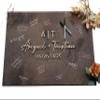 Personalized Last Name Guest Book, Unique Guest Book Sign, Custom Alternative Guest Book, Wooden Guest Book, Wedding Ceremony Guestbook Sign (Design 9) view 1