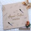 Personalized Last Name Guest Book, Unique Guest Book Sign, Custom Alternative Guest Book, Wooden Guest Book, Wedding Ceremony Guestbook Sign (Design 9) view 2