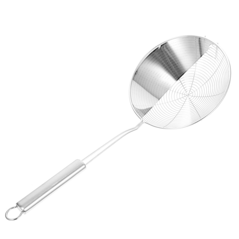 ABOOFAN Colander Ladle Food Strainer Spoon Smooth Handle Multifunctional Slotted Design for Cooking Frying and Serving Space-saving Hanging