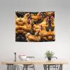 ZISHAK A Brood Of Chickens Print Art Decor Tapestry,Perfect For Home Decorations,Wall Disguise,Festival Settings view 3