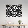 ZISHAK Black White Formula Checkered Pattern Print Art Decor Tapestry,Perfect For Home Decorations,Wall Disguise,Festival Settings view 3