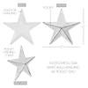 VHC Brands Patriotic Faceted Metal Star Wall Hanging - 12x12, Distressed Appearance, Independence Day Decor, American Star with Display Pocket view 4