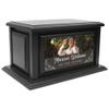 Personalized Solid Wood Human Urns for Ashes 250lbs, Custom Urn Box for Human Ashes, Large Burial and Cremation Urns for Ashes, Black Wood Color (Design 1) view 2