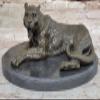 Milo`s Jaguar on Marble Base - Handcrafted Bronze Statue for Man Cave Decoration Home Handmade Art by Classy Bronze view 1