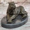 Milo`s Jaguar on Marble Base - Handcrafted Bronze Statue for Man Cave Decoration Home Handmade Art by Classy Bronze view 2
