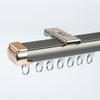 YAVVAY Curtain Track System, Heavy Aluminum Curtain Rod, Room Divider Track Set, 3.3ft-19.4ft, With Roller And Installation Hardware, Ceiling/Wall Mount(E,200cm/6.6ft(2 * 100cm)) view 2