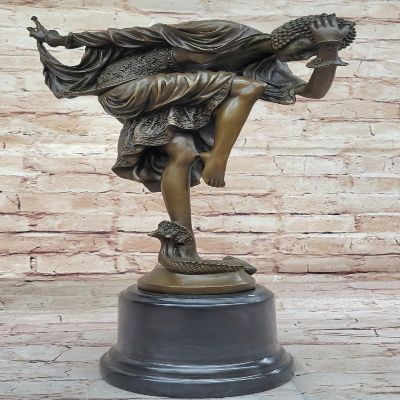 Signed Colinet Russian Dancer Art Deco Bronze Sculpture Marble Base Statue Sale Decoration Home Handmade Art by Classy Bronze