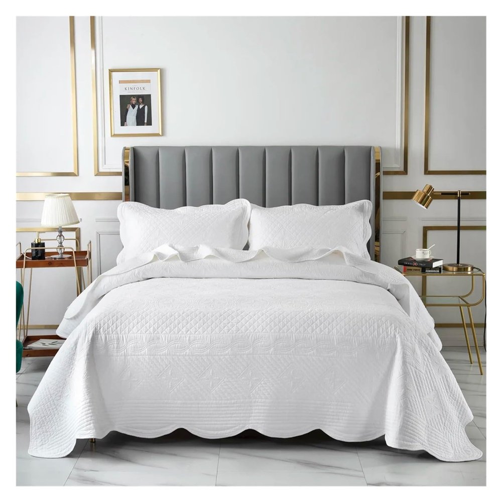 Zixmix 3pcs Cotton Bedspread on the Bed Cover Luxury Bed Linen Couple Quilt Set Mattress Topper Double Blanket bedspreads & coverlets,Bedding