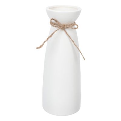 ABOOFAN 1pc Ceramic Dried Vase Floral Arrangement Vase Dinner Table Decor Holder Vintage Decor Arrangement Container White Ceramics Pottery Office