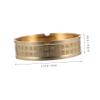 RORPOIR Vintage Style Brass Ashtray Multi-functional Metal Decor Ashtray for Decor view 2