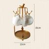 EliteBloom Vintage Iron Coffee Cup Holder Storage Rustic Tea Mug and Saucer Display Rack Kitchen Stand Organizer Drinkware Rack Holds 6 Cups view 2