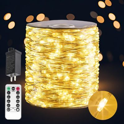 328FT 1000LED Fairy Lights Plug in Warm White Christmas String Lights