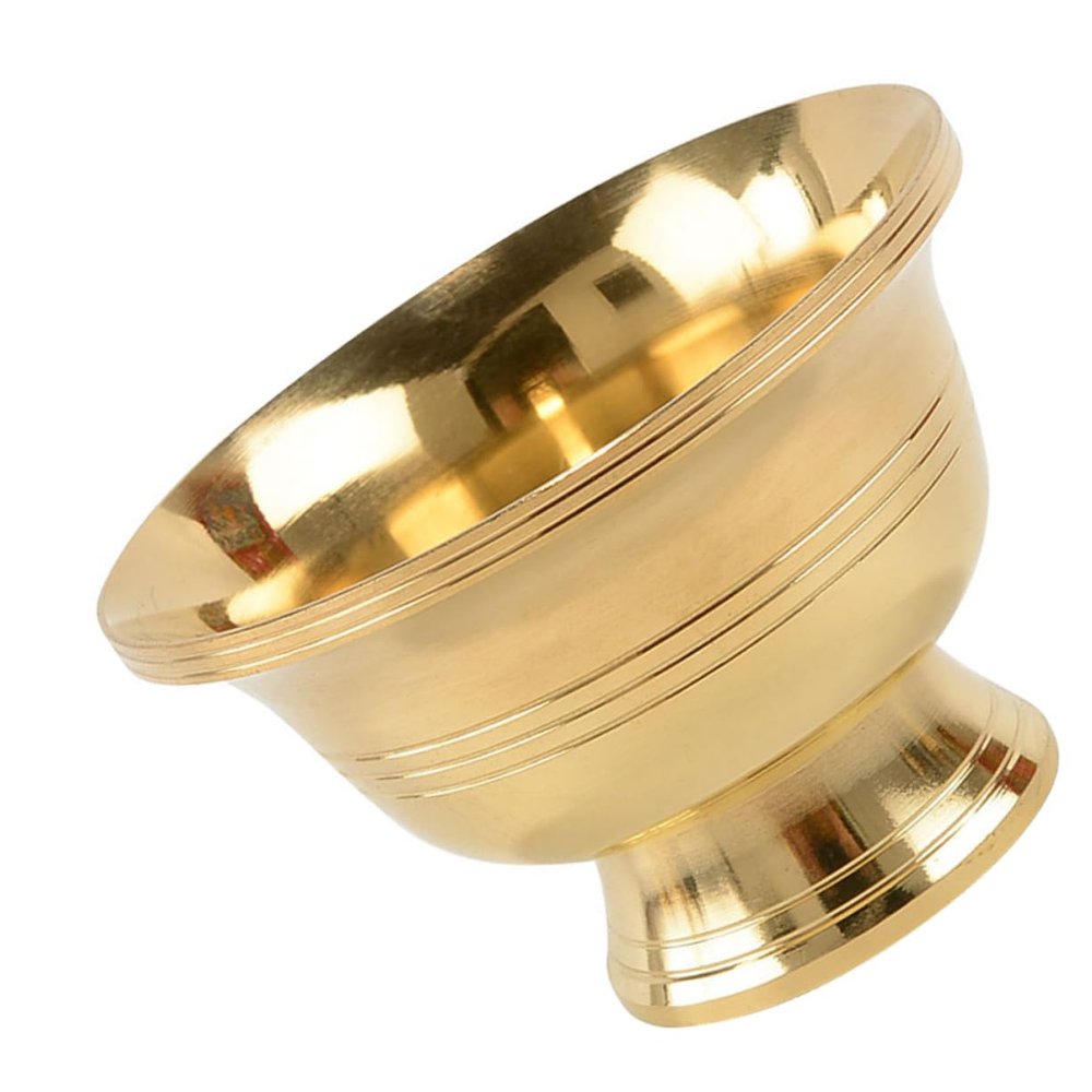 SHOWERORO Buddhist Supplies Alloy Cup Offering Bowl Holy Water Cup Easy to Carry