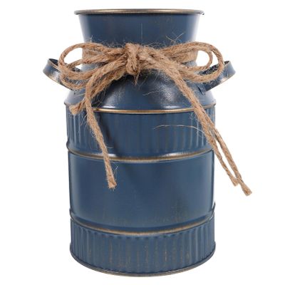 SUPVOX Vintage Tall Iron Art Vase Style Flower Arrangement for Home Decorative Milk Bottle Vase
